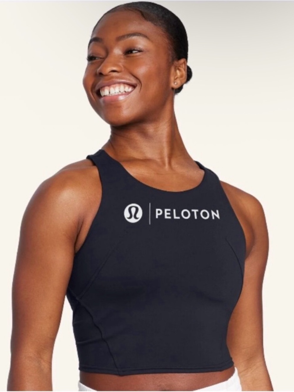 Lululemon x Peloton Black High Neck Cropped  Align Tank